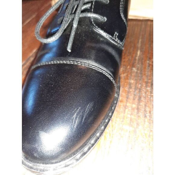 Boys Size 4 Bruno Marc Black Dress Oxford Tie Formal Shoes - Picture 5 of 7